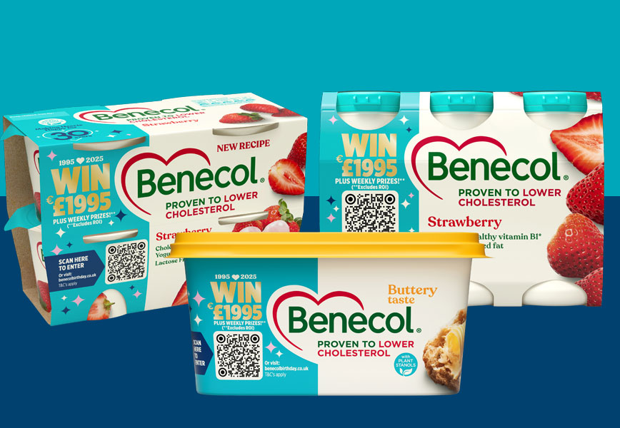 Benecol 30th birthday on-pack promotion