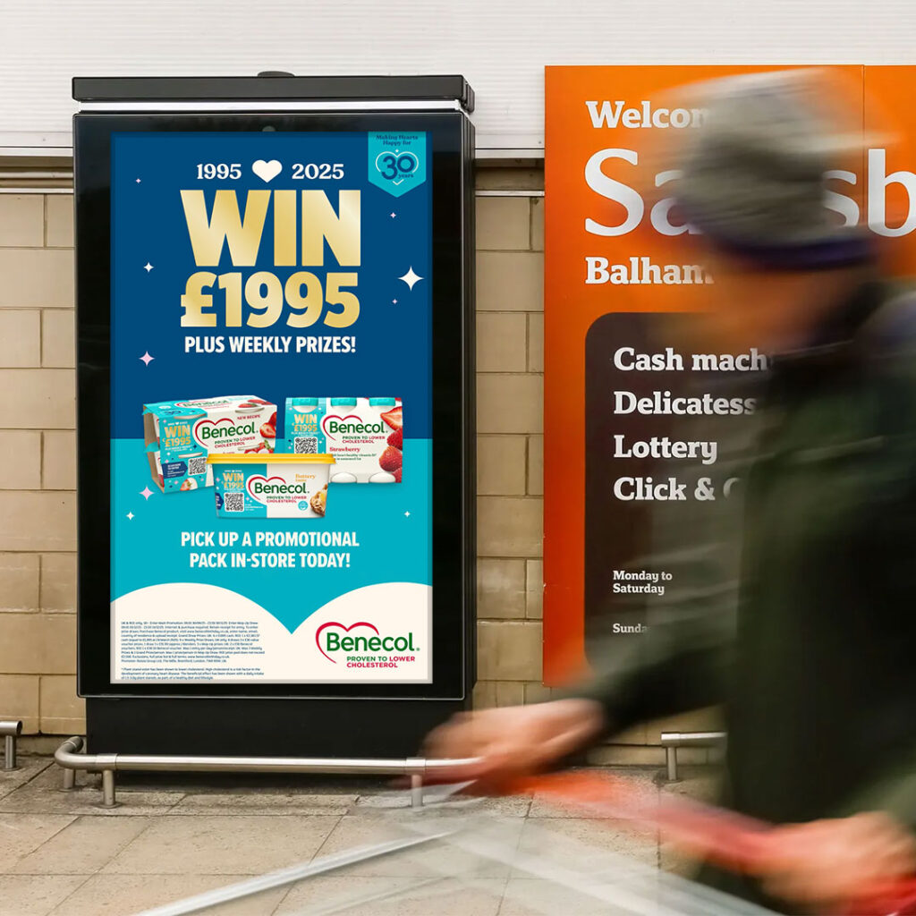 Benecol 30th birthday on-pack promotion Sainsbury's D6